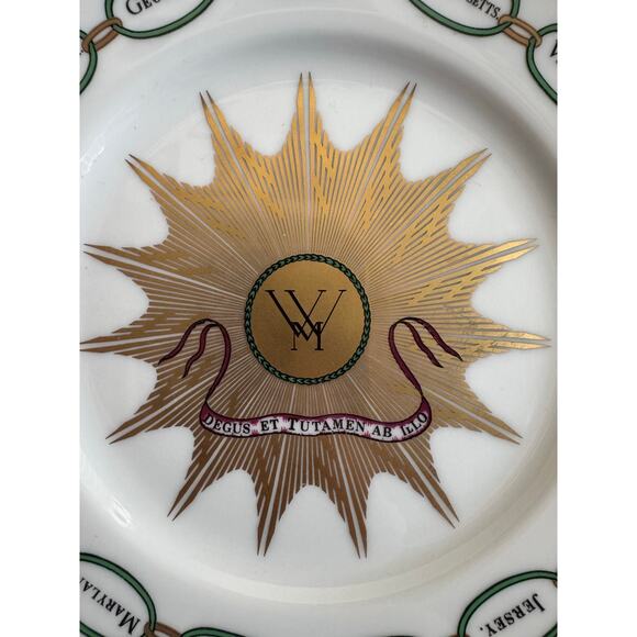 Vintage White House Dessert Collection Reproduction Plate White Gold - Picture 10 of 10